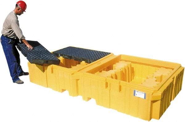 UltraTech - 535 Gallon Sump, IBC Pallet - 125 Inch Long x 62 Inch Wide x 22 Inch High, 2 Totes - Industrial Tool & Supply