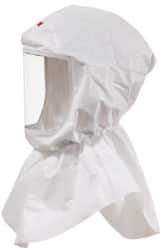 3M - Universal Size, PAPR Compatible Hood - Polypropylene, White, Compatible with S-655 Hood Assembly - Industrial Tool & Supply