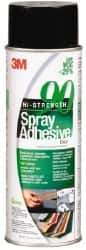 3M - 24 oz Aerosol Clear Spray Adhesive - High Tack, 200°F Heat Resistance, 50 Sq Ft Coverage, High Strength Bond, 30 min Max Bonding Time, Flammable, Series High-Strength 90 - Industrial Tool & Supply