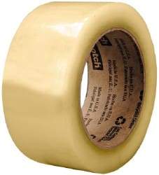 3M - 2" x 110 Yd Clear Rubber Adhesive Sealing Tape - Polypropylene Film Backing, 2.6 mil Thick, 60 Lb Tensile Strength, Series 3073 - Industrial Tool & Supply