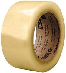 3M - 3" x 110 Yd Clear Rubber Adhesive Sealing Tape - Polypropylene Film Backing, 2.6 mil Thick, 60 Lb Tensile Strength, Series 3073 - Industrial Tool & Supply