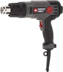 Porter-Cable - 120 to 1,150°F Heat Setting, 19 CFM Air Flow, Heat Gun - 120 Volts, 11.7 Amps, 1,500 Watts, 6' Cord Length - Industrial Tool & Supply