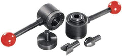 KIPP - 4,905 N Capacity, Through Hole Mt, One Hand, Ball Lever Actuation, Variable Stroke Straight Line Action Clamp - 20mm Max Clamping Stroke, 6mm Mt Hole Diam, 54.5mm Overall Height - Industrial Tool & Supply