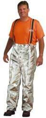 PRO-SAFE - Size S Blended Kevlar Aluminized Pants - No Pockets, 28" to 30" Waist, Silver - Industrial Tool & Supply
