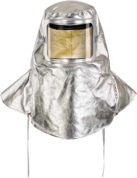 PRO-SAFE - Universal Size, Aluminized Carbon Kevlar Hood - Silver - Industrial Tool & Supply