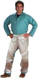 PRO-SAFE - Size Universal Blended Kevlar Flame Resistant/Retardant Chaps - No Pockets, Silver - Industrial Tool & Supply
