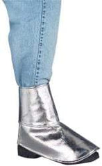 PRO-SAFE - Men's Universal (Women's Universal) Aluminized Spats - Aluminized Carbon Kevlar Upper, Silver - Industrial Tool & Supply