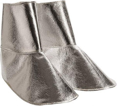 PRO-SAFE - Men's Universal (Women's Universal) Aluminized Spats - Aluminized Blended Kevlar Upper, Silver - Industrial Tool & Supply