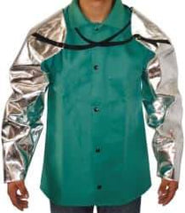 PRO-SAFE - Size Universal, Silver/Yellow Aluminzed Kevlar Aluminized Sleeve - 18" Long Sleeve - Industrial Tool & Supply