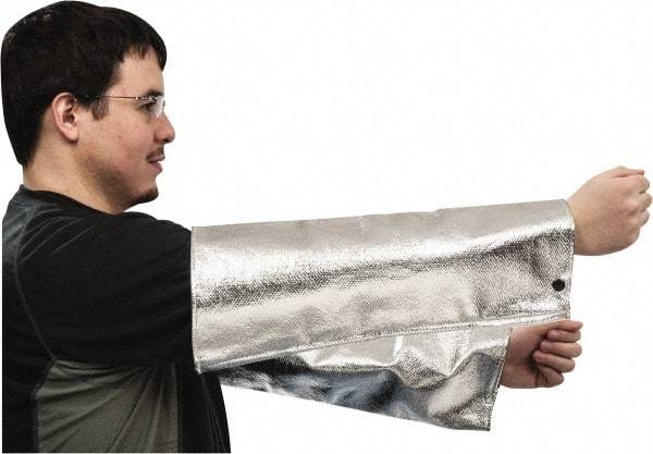 PRO-SAFE - Size Universal, Silver/Yellow/Black Aluminzed Kevlar Aluminized Sleeve - 18" Long Sleeve - Industrial Tool & Supply