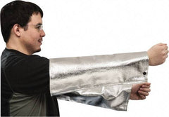 PRO-SAFE - Size Universal, Silver/Yellow/Black Aluminzed Kevlar Aluminized Sleeve - 18" Long Sleeve - Industrial Tool & Supply