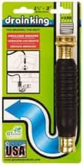 Made in USA - For 1-1/2 to 3 Inch Pipe, 6-3/8 Inch Cable Length, Handheld, Manual and Hand Drain Cleaner - Rubber Drum - Industrial Tool & Supply