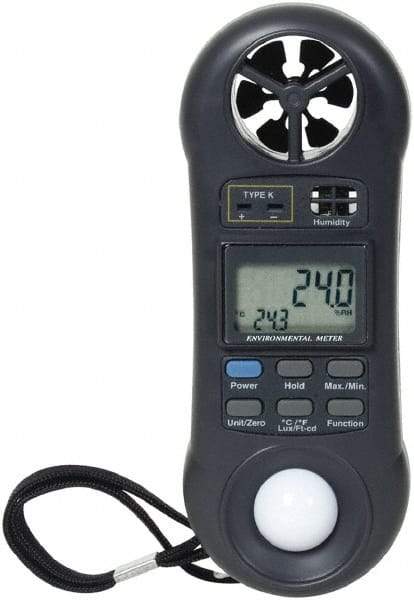 General - 0 to 3,000 Ft./Min Air Airflow Meter - 94°F Max - Industrial Tool & Supply