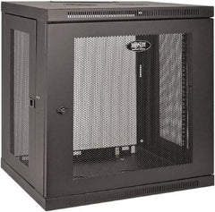 Tripp-Lite - 23-1/2" Overall Width x 12" Rack Height x 17-1/2" Overall Depth Data Cable Enclosure - 200 Lb Capacity, Black - Industrial Tool & Supply