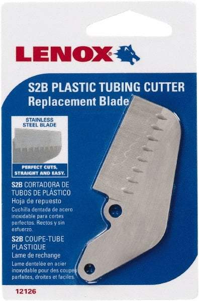 Lenox - Cutter Replacement Blade - Use with Lenox: 12122S2, Cuts PVC, CPVC, Pex, Polyethylene and Rubber Hose - Industrial Tool & Supply