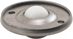 Hudson Bearing - 5/8 Inch Diameter, Round, Nylon Ball Transfer - 1.6875 Inch Overall Diameter, 3/8 Inch Mount Height, 20 Lb. Capacity - Industrial Tool & Supply