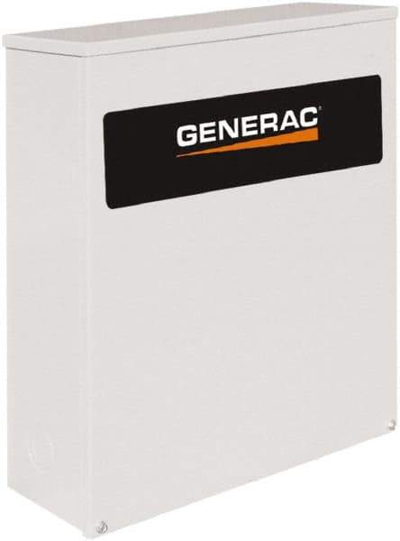 Generac Power - 3 Phase, 120/208 Input Volt, 200 Amp, Automatic Transfer Switch - 3R NEMA Rated, Aluminum, 20.2 Inch Wide x 7.1 Inch Deep x 24.1 Inch High, Automatic Exerciser, Electrically Operated - Industrial Tool & Supply