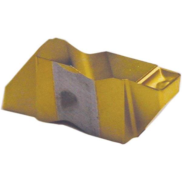 Tool-Flo - 3125FLF P Grade AC3R, 3.18mm Cutting Width Carbide Grooving Insert - 0.18" Max Depth of Cut, Left Hand, 0.005 to 0.01" Corner Radius, TiAlN Finish - Industrial Tool & Supply