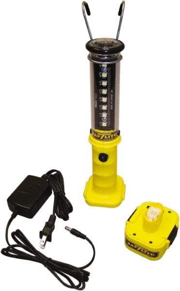 Made in USA - 100 VAC & 240 VAC, (8) 1/2, (1) 1 Watt, Cordless, LED Portable Handheld Work Light - 1 Head, Polycarbonate - Industrial Tool & Supply