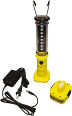 Made in USA - 100 VAC & 240 VAC, (8) 1/2, (1) 1 Watt, Cordless, LED Portable Handheld Work Light - 1 Head, Polycarbonate - Industrial Tool & Supply