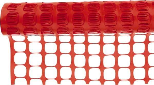 Tenax - 50' Long x 4' High, Orange Snow Guard & Sand Barrier Fence - 1-3/4" x 1-3/4" Mesh - Industrial Tool & Supply