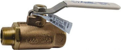 Conbraco - 3/4" Pipe, Standard Port, Bronze Standard Ball Valve - Bi-Directional, MNPT x FNPT Ends, Lever Handle, 600 WOG, 150 WSP - Industrial Tool & Supply