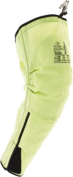 Ansell - Size Universal, Yellow Glass Cut & Puncture Resistant Sleeve - 19" Long Sleeve, Cut Resistance Level 3, Hook & Loop - Industrial Tool & Supply