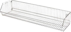 Quantum Storage - 14" Wide, Open Shelving Accessory/Component - Chrome, Chrome Finish, 36" Long, Use with Wire Shelving Units - Industrial Tool & Supply