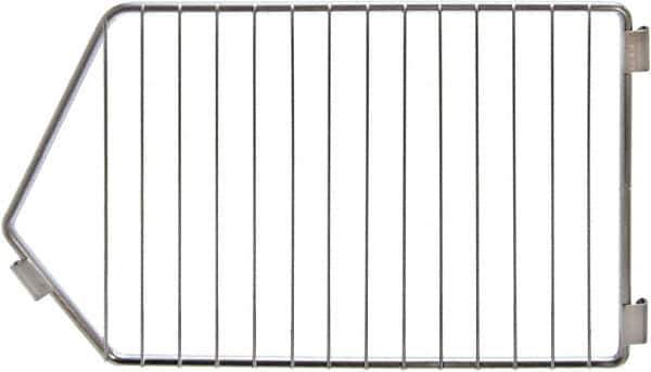 Quantum Storage - 9" Wide, Open Shelving Accessory/Component - Chrome, Chrome Finish, 14" Long, Use with 14" Width Modular Stacking Baskets - Industrial Tool & Supply