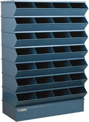 Stackbin - 7 Bin, Shelving Unit with Openings & Base - 37" Wide x 58-1/2" High - Industrial Tool & Supply