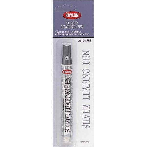 Krylon - 0.33 oz Silver Metallic Finish Paint Pen - Leafing, Direct to Metal, 875 gL VOC Compliance - Industrial Tool & Supply