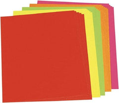 Pacon - Neon Color Poster Board, 28 x 22", Green/Orange/Pink/Red/Yellow 25/Ctn, Poster Board - Use with Easel Stands, Tabletops or Any Supporting Surface - Industrial Tool & Supply