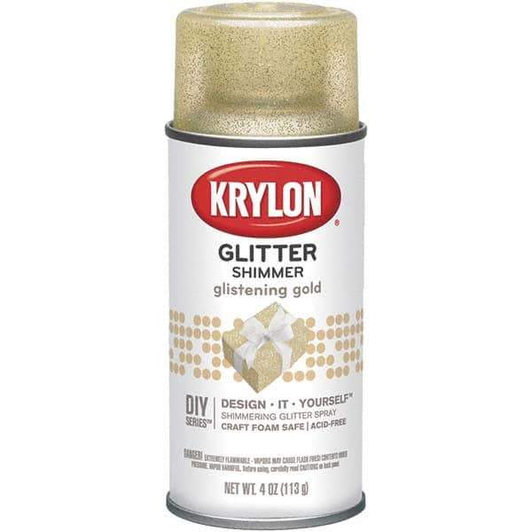 Krylon - Glistening Gold, Glitter, Craft Paint Spray Paint - 4 oz Container - Industrial Tool & Supply