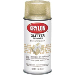 Krylon - Glistening Gold, Glitter, Craft Paint Spray Paint - 4 oz Container - Industrial Tool & Supply