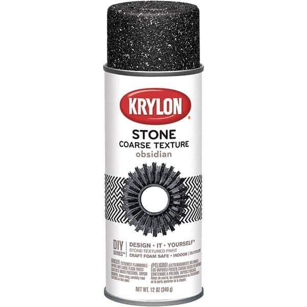 Krylon - Obsidian, Textured, Craft Paint Spray Paint - 12 oz Container - Industrial Tool & Supply