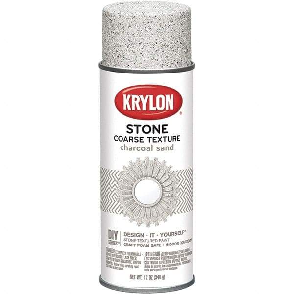 Krylon - Charcoal Sand, Textured, Craft Paint Spray Paint - 12 oz Container - Industrial Tool & Supply