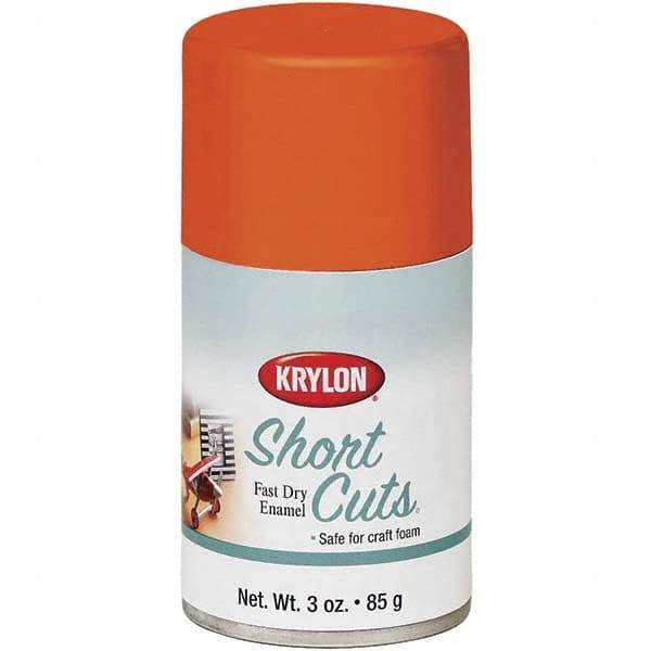Krylon - Glow Orange, Gloss, Enamel Spray Paint - 3 oz Container - Industrial Tool & Supply