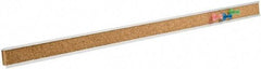 Quartet - 18" Wide x 1" High Cork Bulletin Bar - Brown - Industrial Tool & Supply