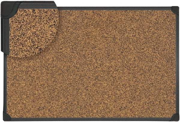 UNIVERSAL - 24" Wide x 18" High Cork Bulletin Bar - Natural (Color) - Industrial Tool & Supply