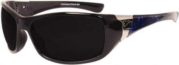 Edge Eyewear - Smoke Lenses, Framed Safety Glasses - Scratch Resistant, Black Polyamide Frame, Size Universal, Wrap Around - Industrial Tool & Supply