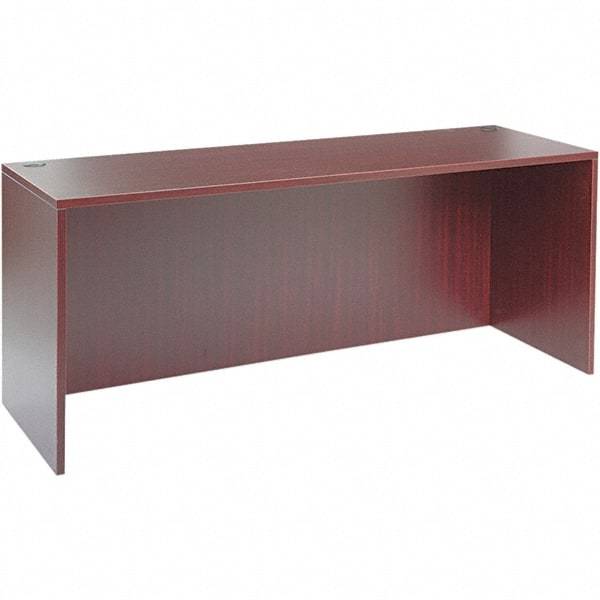 ALERA - 65" Long x 29.63" High x 23.63" Deep, Kneespace Credenza - Mahogany (Color), Woodgrain Laminate - Industrial Tool & Supply