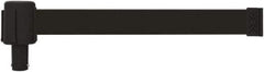 Banner Stakes - 6.61" High x 15' Long x 2-1/2" Wide Retractable Barrier Belt - Plastic & Polyester, Matte Finish, Black, Use with Banner Stakes Plus Stanchion, Banner Stakes Plus Base - Industrial Tool & Supply
