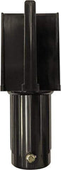 Banner Stakes - 5.54" High x 2" Long x 2" Wide Barrier Receiver Head - Plastic, Matte Finish, Black, Use with Banner Stakes Plus Stanchion - Industrial Tool & Supply