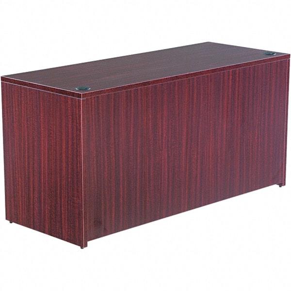 ALERA - 59.13" Long x 29.63" High x 23.63" Deep, Credenza - Mahogany (Color), Woodgrain Laminate - Industrial Tool & Supply