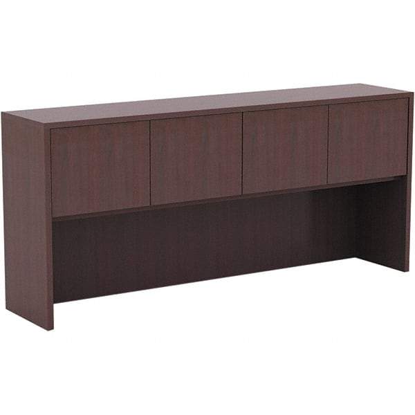ALERA - 70.63" Long x 35-1/2" High x 15" Deep, Kneespace Credenza - Mahogany (Color), Woodgrain Laminate - Industrial Tool & Supply