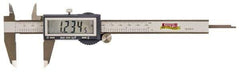 SPI - 0 to 6" Range 0.0005" Resolution, IP54 Electronic Caliper - Stainless Steel with 1.56" Stainless Steel Jaws, 0.0015" Accuracy - Industrial Tool & Supply