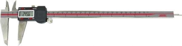SPI - 0 to 12" Range 0.0005" Resolution, IP54 Electronic Caliper - Stainless Steel with 2.35" Stainless Steel Jaws, 0.0015" Accuracy, USB Output - Industrial Tool & Supply