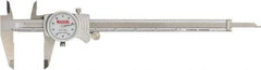 SPI - 0" to 8" Range, 0.001" Graduation, 0.1" per Revolution, Dial Caliper - White Face, 1.94" Jaw Length, Accurate to 0.0015" - Industrial Tool & Supply