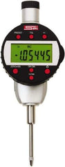 SPI - 0 to 1" Range, 0.00005" Graduation, Electronic Drop Indicator - Flat & Center Lug Back, Accurate to 0.0002", English & Metric System, LCD Display - Industrial Tool & Supply