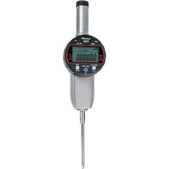 Mitutoyo - 0 to 2" Range, 0.001mm Graduation, Electronic Drop Indicator - Flat Back, Accurate to 0.00025", Inch & Metric System, LCD Display - Industrial Tool & Supply
